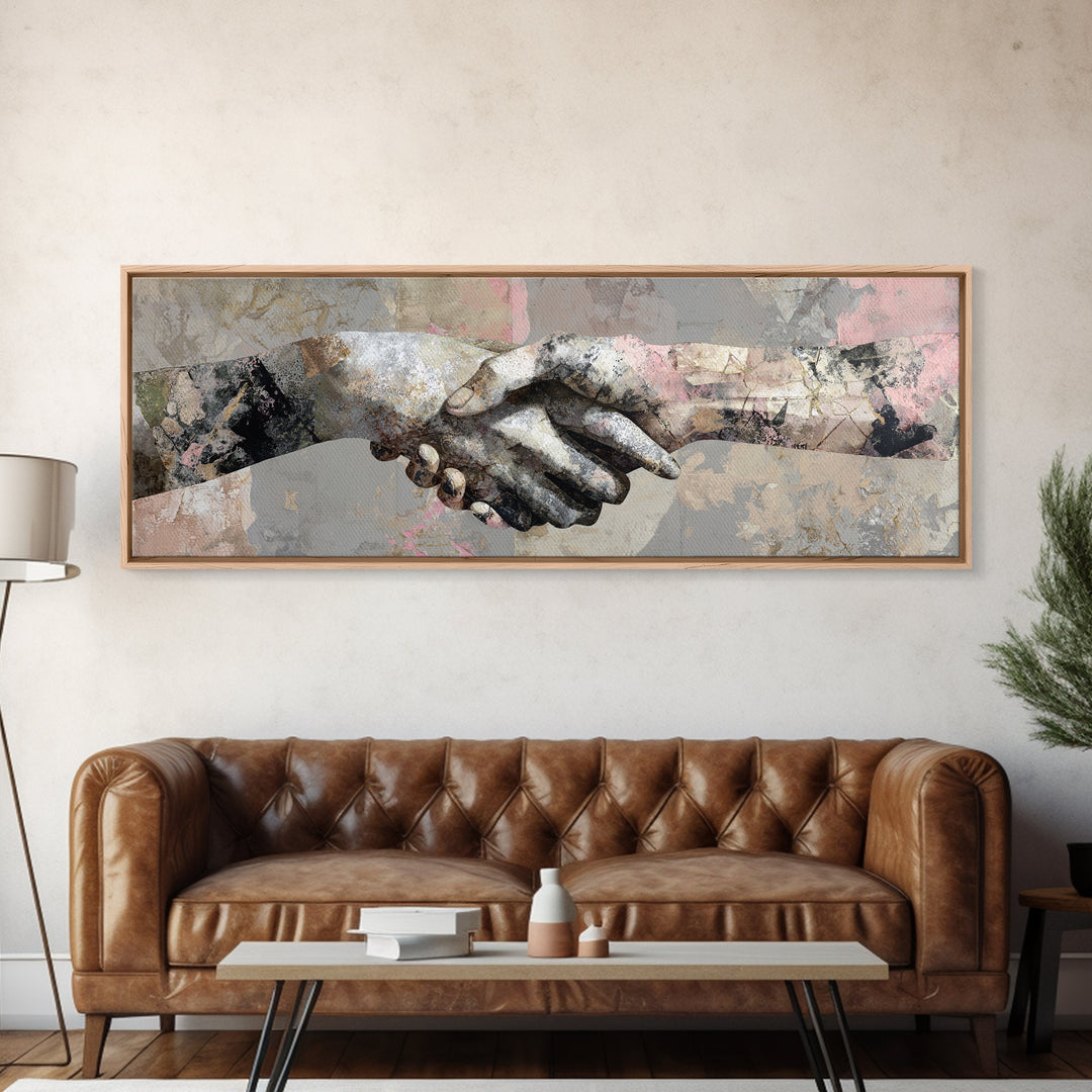 Hands Nearly Touching Canvas Print, Wedding Art, Art, Living Room Decor, Abstract Art, Romance, Custom Wedding Gift, WED-3x1-80
