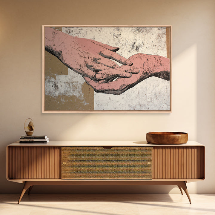 Hands Nearly Touching Canvas Print, Wedding Art, Beach Wedding, Living Room Decor, Romance, Modern Decor, Fine Art Print, WED-3x2-68