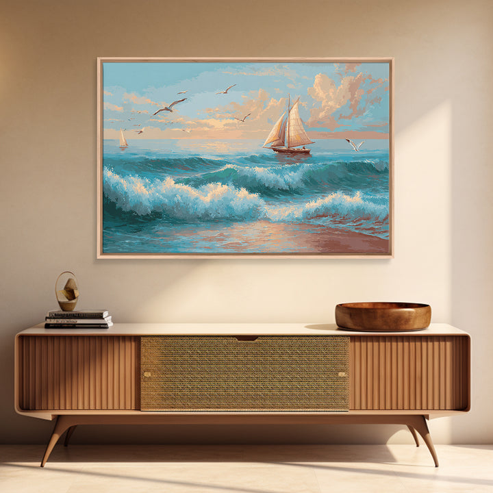 Honeymoon Coastal Sunset Canvas Print, Wedding Art, Bride and Groom, Living Room Decor, Fine Art, Romance, Neutral Decor, WED-3x2-93