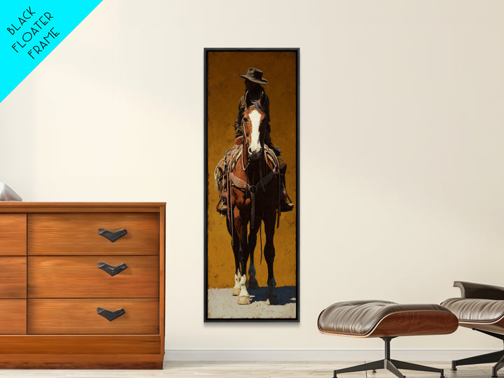Saloon Playing Cards and Whiskey Still Life Framed Canvas Print, Western Art, Horse Art, Southwestern Decor, Abstract Art, WES-1x3-96