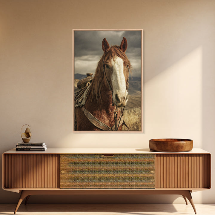 Wagon Wheel and Desert Sunset Framed Canvas Print, Western Art, Art, Southwestern Decor, Fine Art, Frontier, Western Wall Art, WES-2x3-52