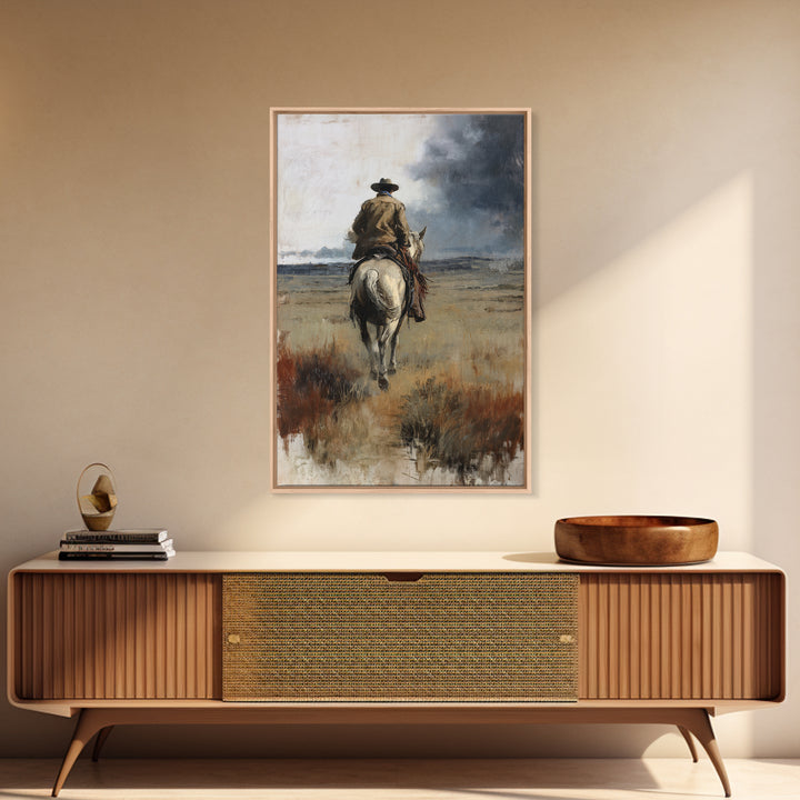 Train Crossing Western Plains Canvas Print, Western Art, Minimalist Wall Art, Southwestern Decor, Fine Art, Frontier, WES-2x3-79