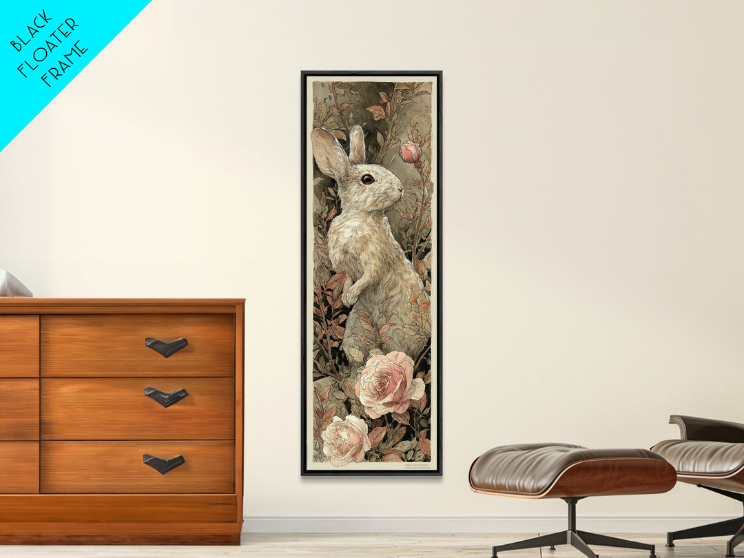 Mouse Ballerina in a Rose Garden Canvas Print, Whimsical Art, Digital Print, Living Room Decor, Watercolor Art, Wonder, WHI-1x3-23