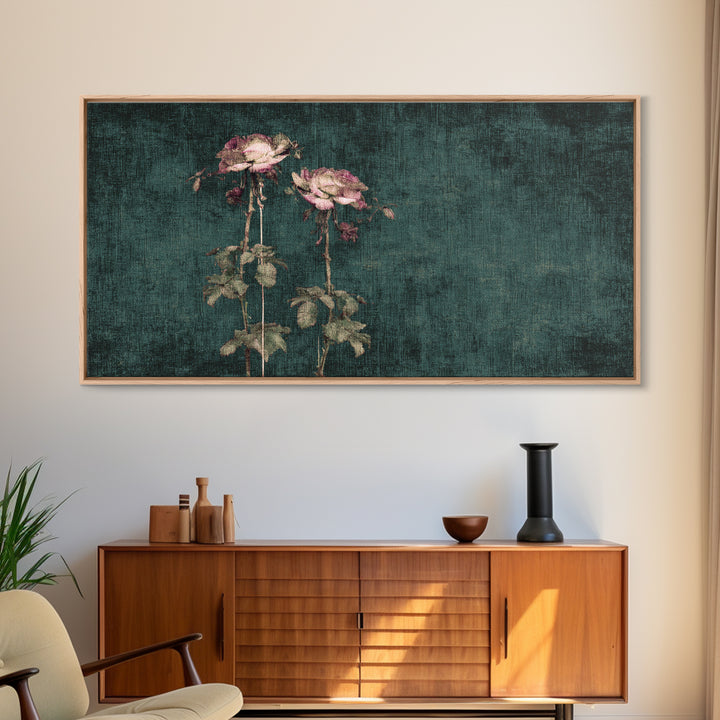 Robot Watering a Single Flower Canvas Print, Whimsical Art, Pet Portrait, Living Room Decor, Wonder, Abstract Wall Art, WHI-2x1-41