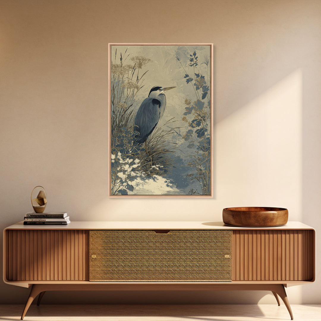 Bird Delivering a Tiny Love Letter Framed Canvas Print, Whimsical Art, Oil Painting, Living Room Decor, Fine Art, Wonder, WHI-2x3-55