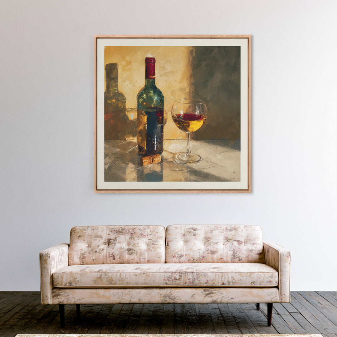 Wine Tasting Flight Rendered as Elegant Still Canvas Print, Winery Art, Gallery Wall Art, Winery Decor, Fine Art, Vineyard, WIN-1x1-10