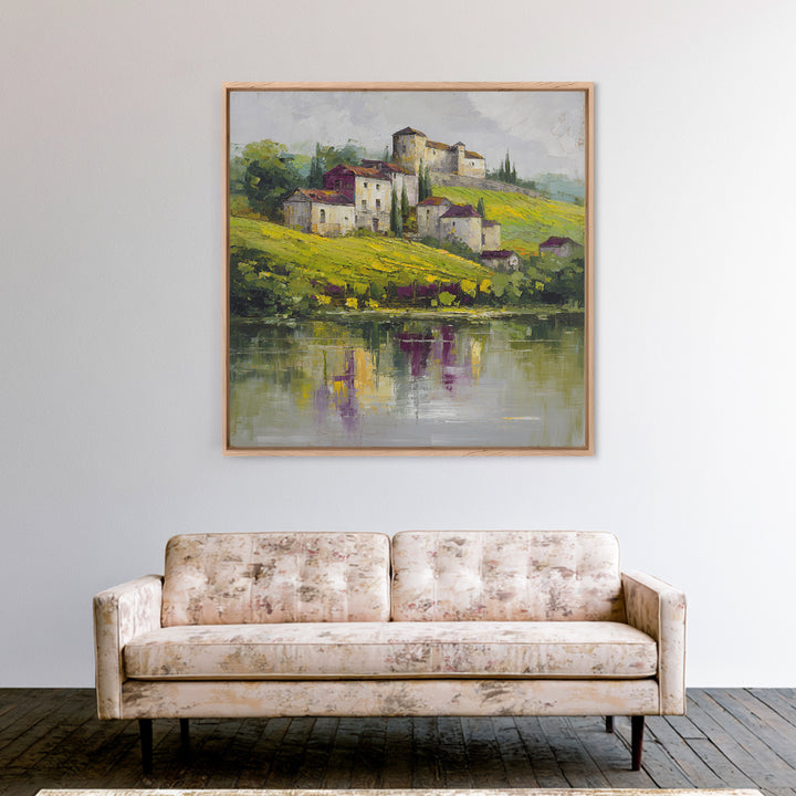 French Vineyard Hills Framed Canvas Print, Winery Art, Gallery Decor, Winery Decor, Fine Art, Vineyard, Wall Art, Home Decor, WIN-1x1-32