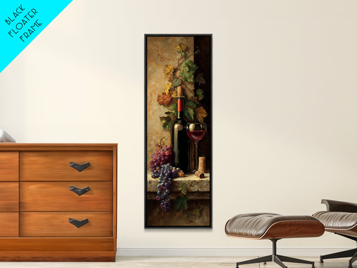Wine Tasting Flight Rendered as Elegant Still Canvas Print, Winery Art, Bar Art, Winery Decor, Fine Art, Vineyard, WIN-1x3-22