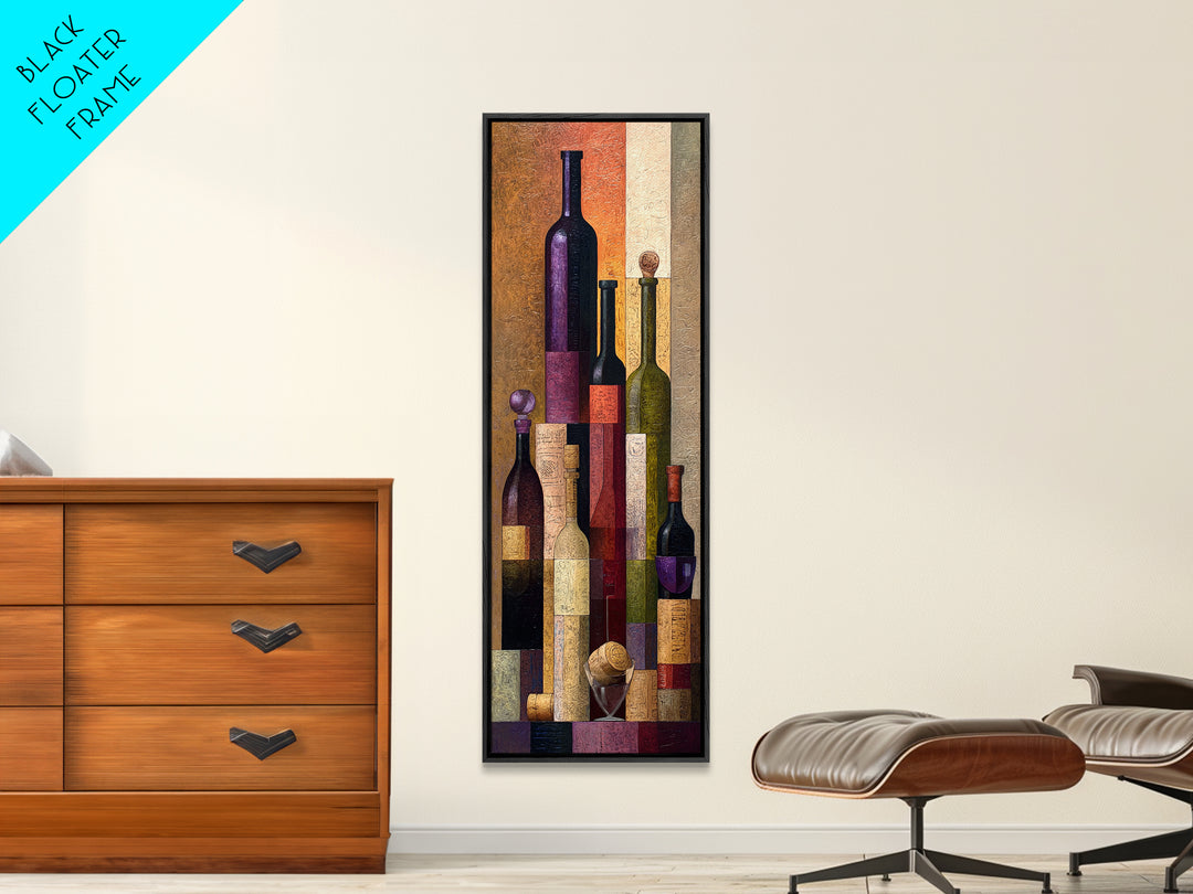 Corks Arranged as Geometric Pattern Canvas Print, Winery Art, Bar Decor, Winery Decor, Abstract Art, Vineyard, Boho Decor, WIN-1x3-6