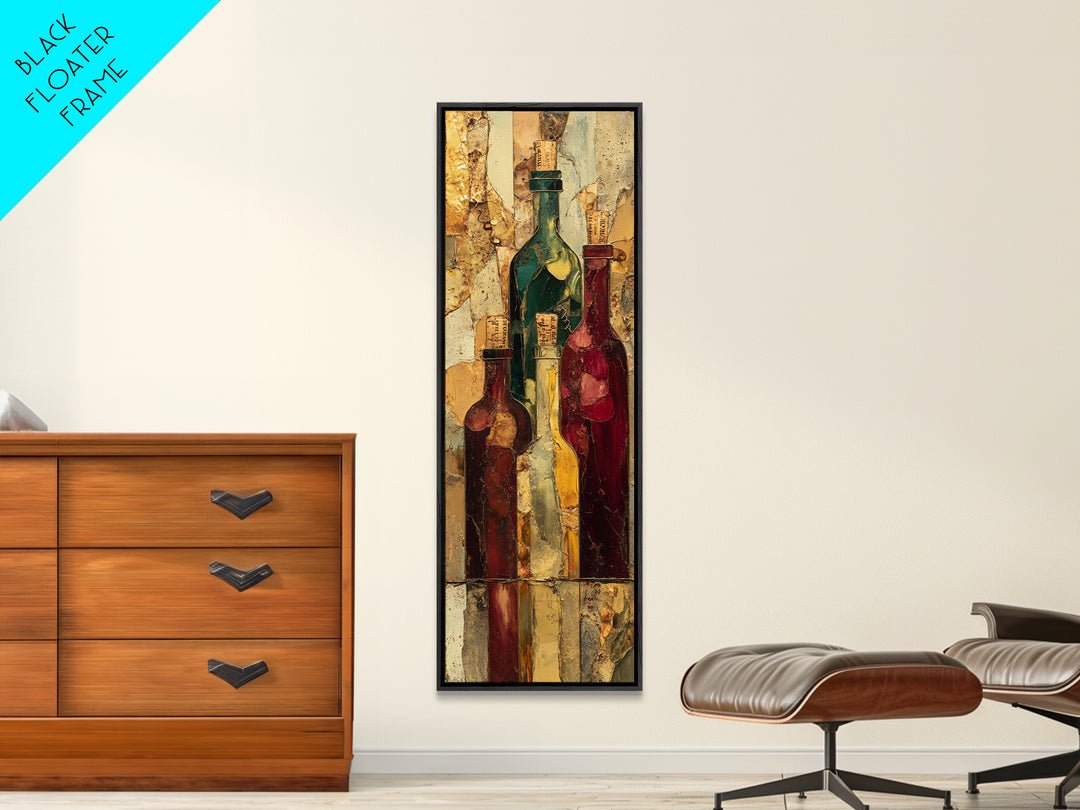 Corkscrew and Corks on Rustic Wood Framed Canvas Print, Winery Art, Wall Art Print, Winery Decor, Fine Art, Vineyard, WIN-1x3-64
