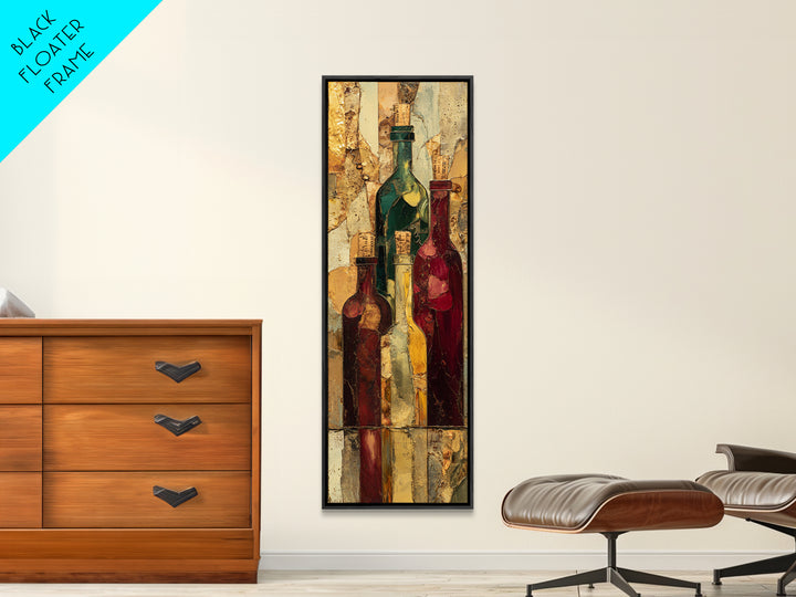 Corkscrew and Corks on Rustic Wood Framed Canvas Print, Winery Art, Wall Art Print, Winery Decor, Fine Art, Vineyard, WIN-1x3-64