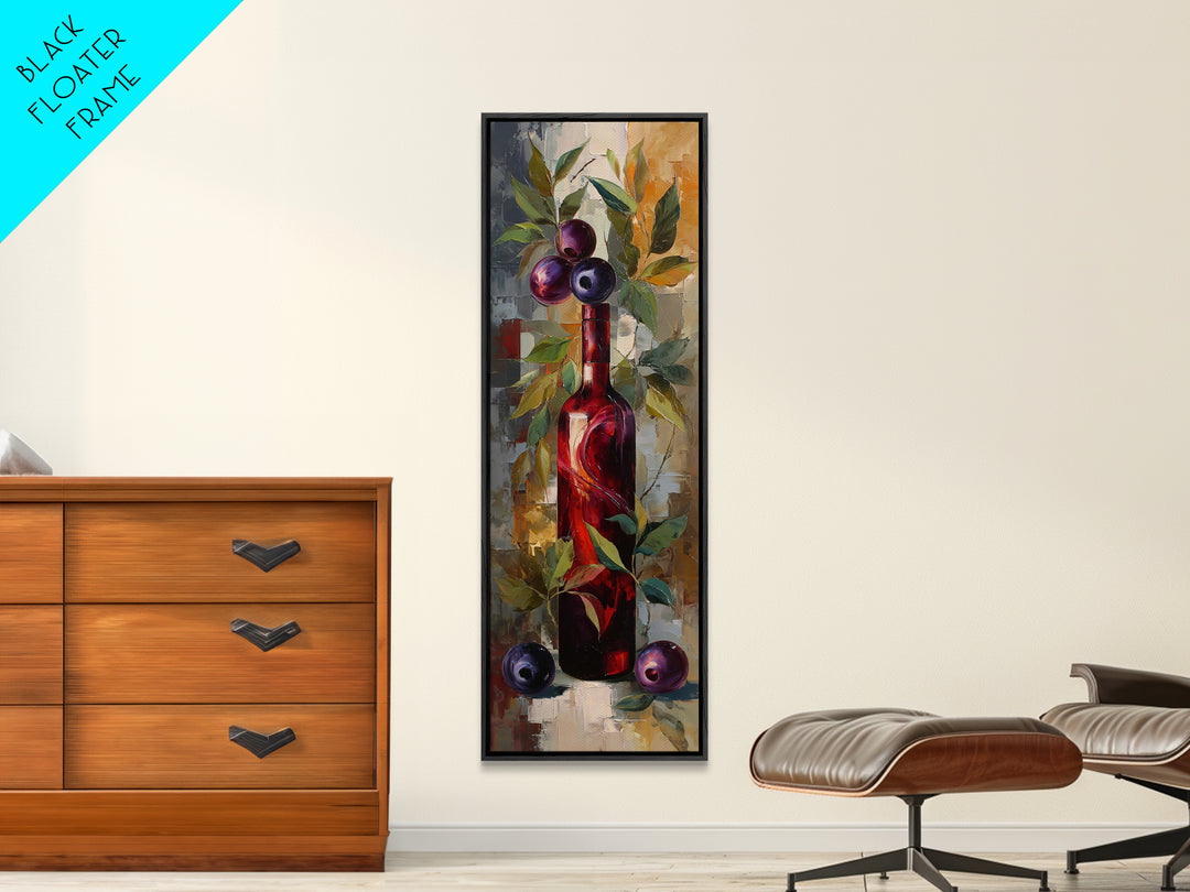 Red Wine Swirl Abstract Canvas Print, Winery Art, Cocktail Wall Art, Winery Decor, Abstract Art, Vineyard, Contemporary Art, WIN-1x3-67
