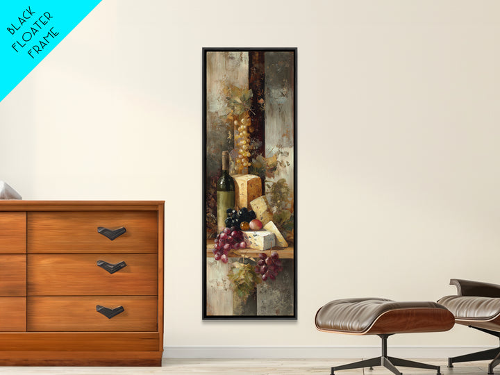 Charcuterie Board with Grapes and Cheese Canvas Print, Winery Art, Kitchen Wall Art, Winery Decor, Fine Art, Vineyard, WIN-1x3-73