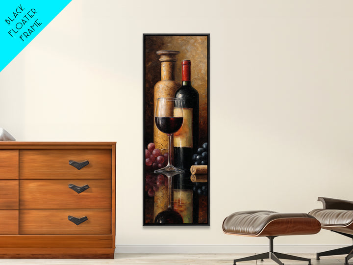 Wine Tasting Flight Rendered as Elegant Still Canvas Print, Winery Art, Room Decor, Winery Decor, Fine Art, Vineyard, WIN-1x3-94