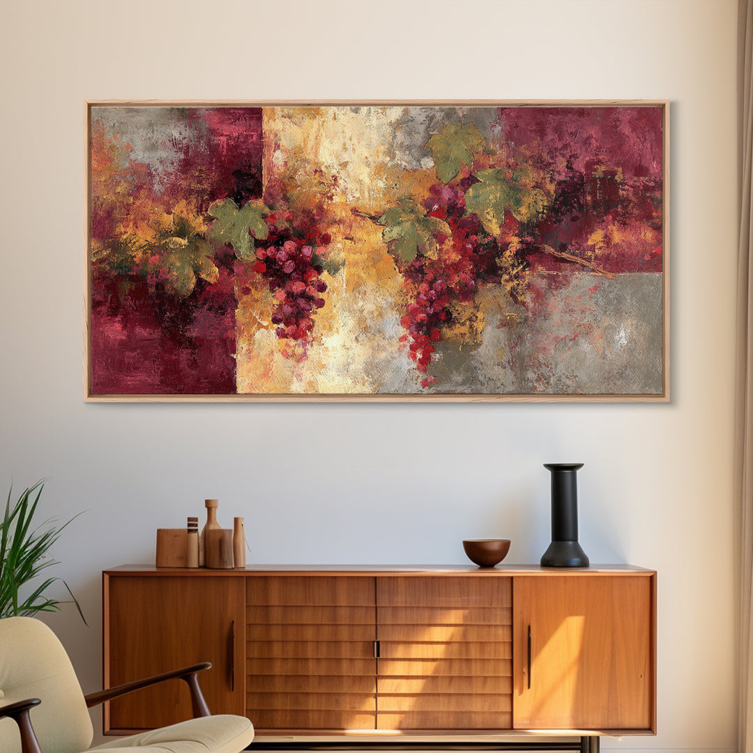 Red Wine Swirl Abstract Framed Canvas Print, Winery Art, Kitchen Art, Winery Decor, Abstract Art, Vineyard, Living Room Art, WIN-2x1-51