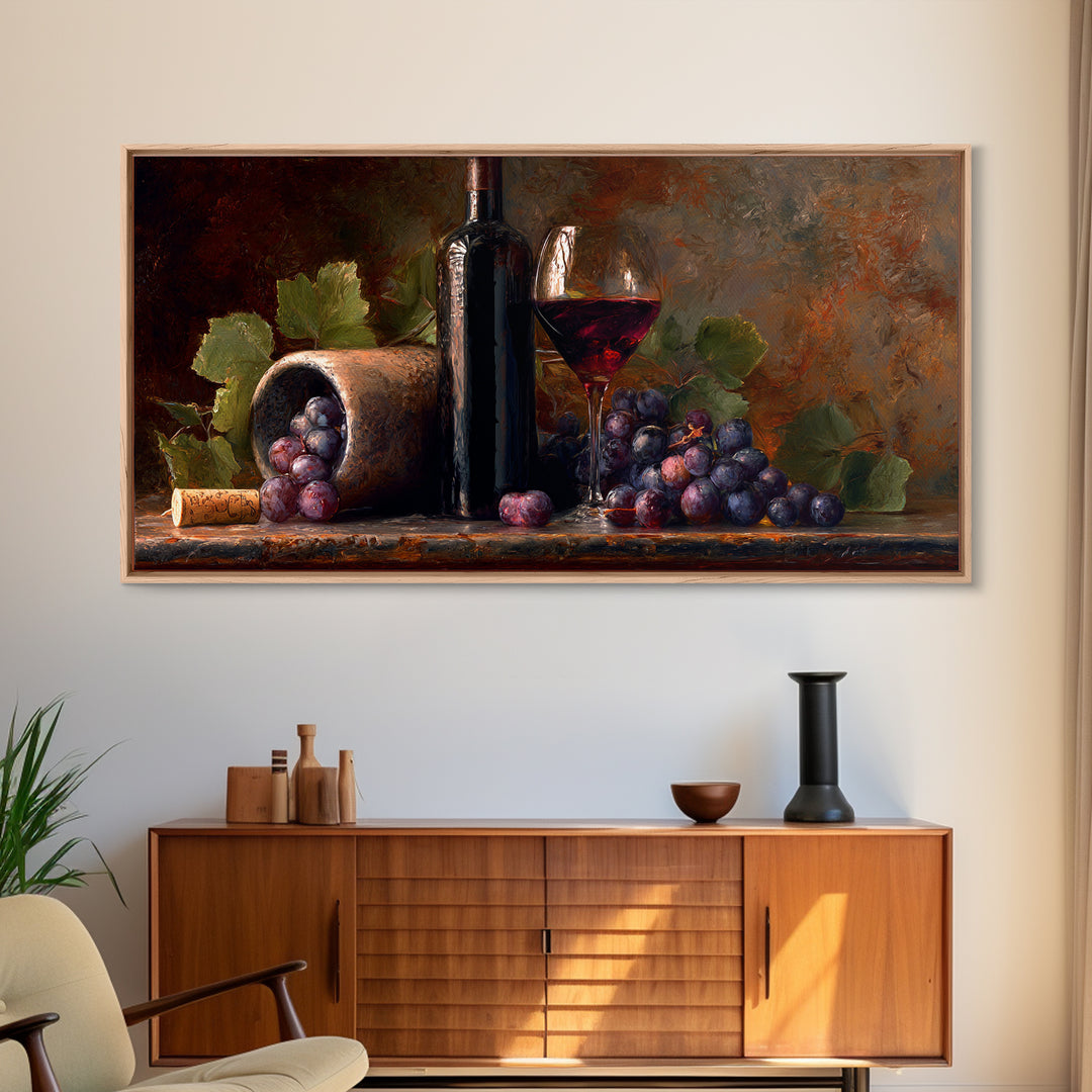 Red Wine Swirl Abstract Framed Canvas Print, Winery Art, Room Decor, Winery Decor, Abstract Art, Vineyard, Printable Wall Art, WIN-2x1-75