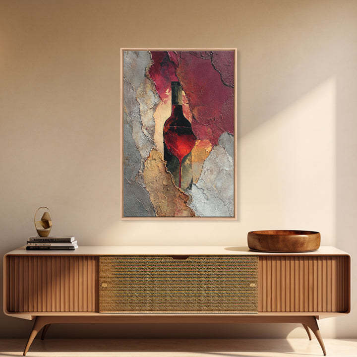 Red Wine Swirl Abstract Canvas Print, Winery Art, Wall Hanging, Winery Decor, Abstract Art, Vineyard, Preppy Wall Art, WIN-2x3-39