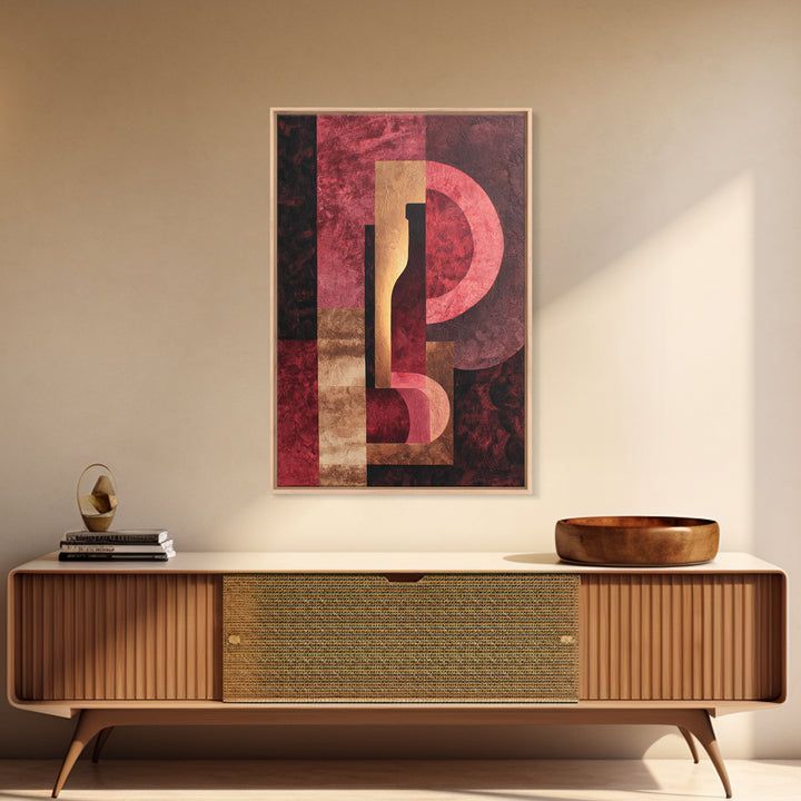 Red Wine Swirl Abstract Framed Canvas Print, Winery Art, Bar Art, Winery Decor, Fine Art, Vineyard, Textured Painting, WIN-2x3-87