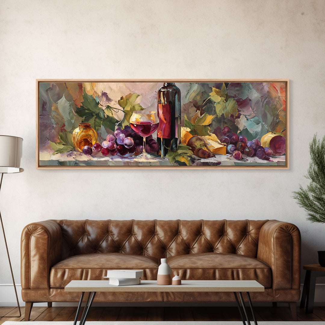 Red Wine Swirl Abstract Framed Canvas Print, Winery Art, Room Decor, Winery Decor, Abstract Art, Vineyard, Printable Wall Art, WIN-3x1-23