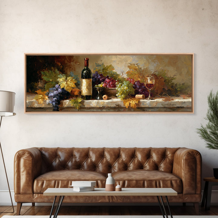 Wine Tasting Flight Rendered as Elegant Still Canvas Print, Winery Art, Kitchen Art, Winery Decor, Watercolor Art, Vineyard, WIN-3x1-26