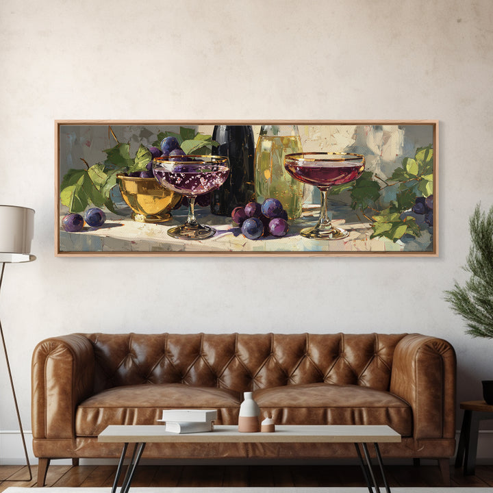 Champagne Coupe with Bubbles and Light Canvas Print, Winery Art, Minimalist Decor, Winery Decor, Fine Art, Vineyard, Artwork, WIN-3x1-35