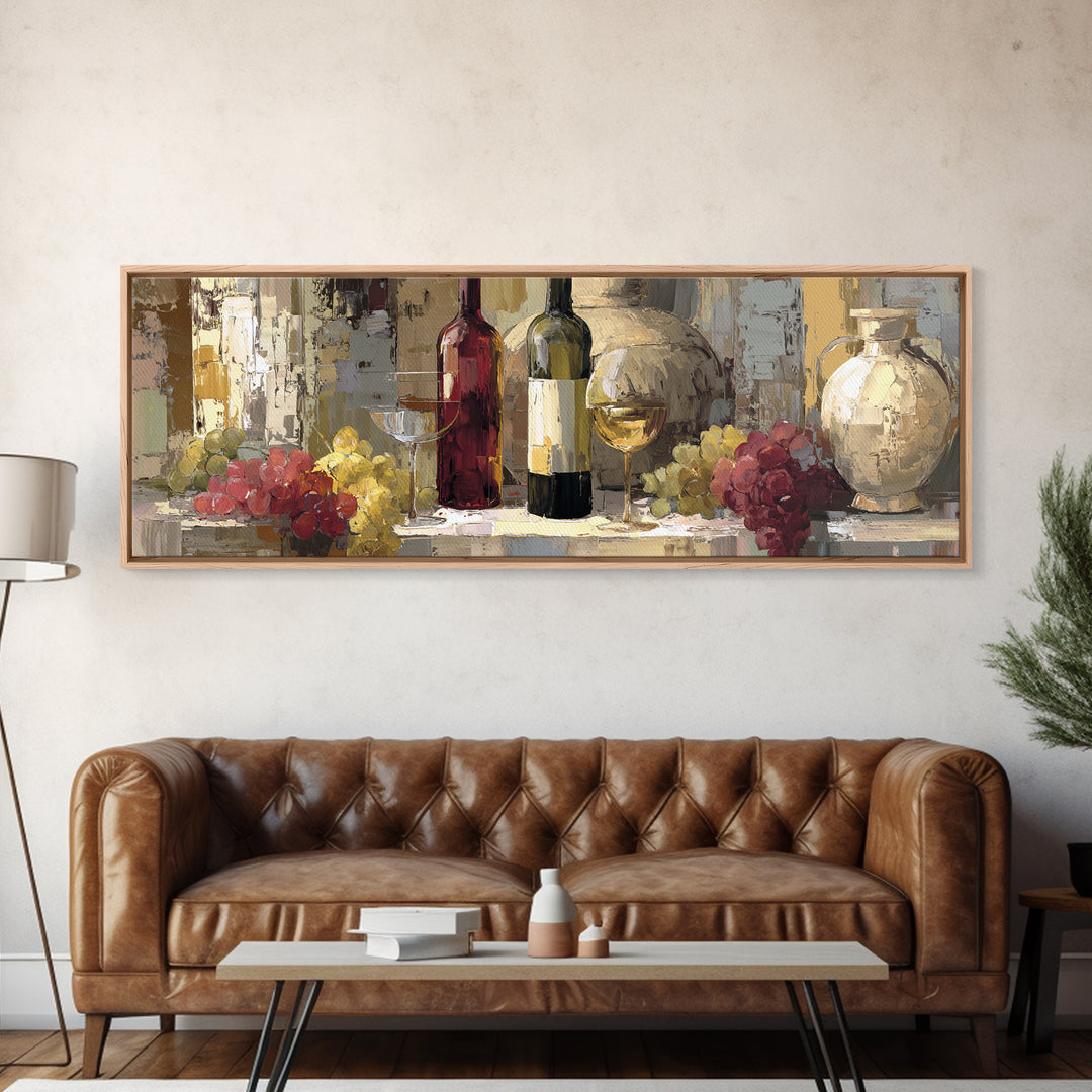 Old Cellar Key and Wine Label Shapes Canvas Print, Winery Art, Wall Decor, Winery Decor, Fine Art, Vineyard, Kitchen Art, WIN-3x1-76