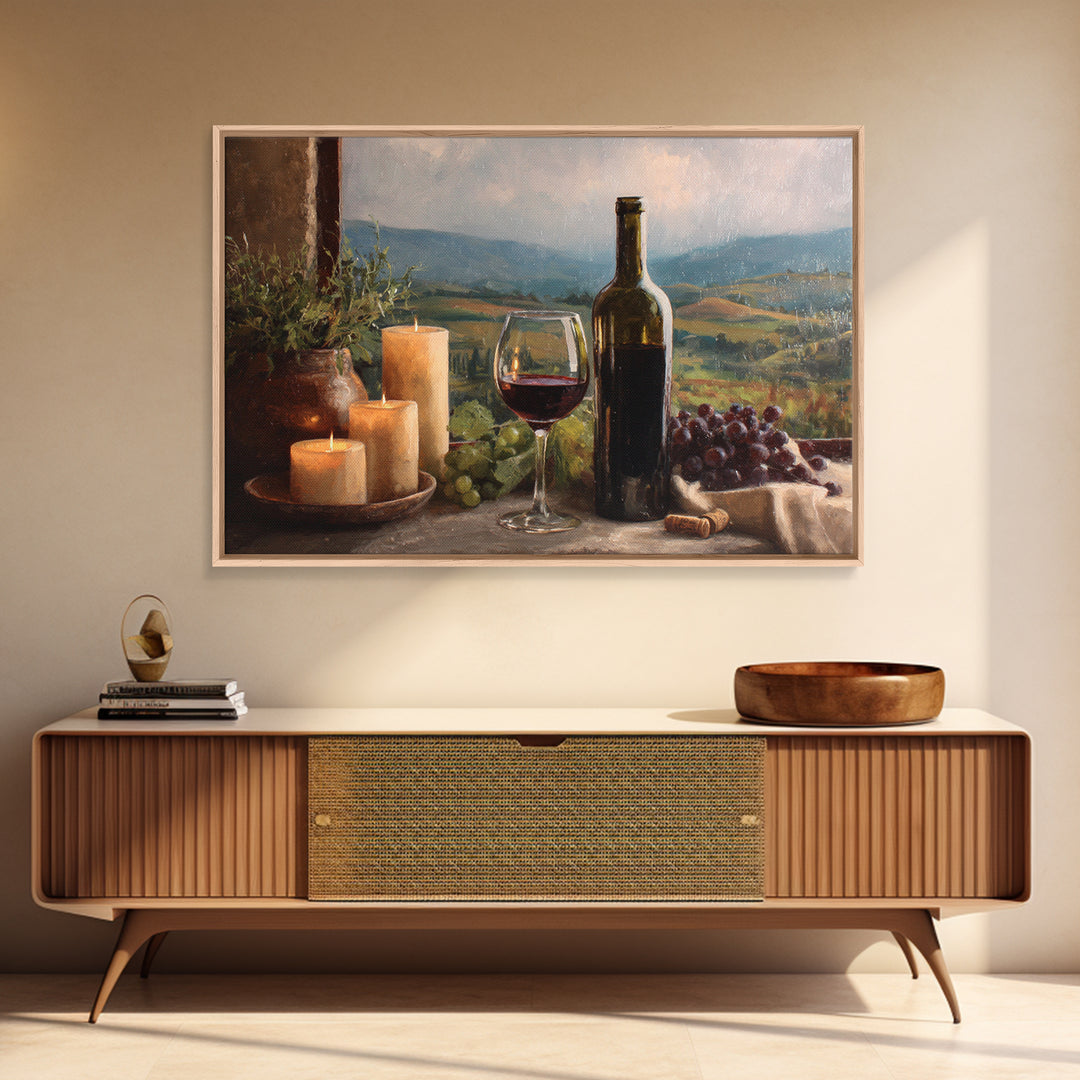 French Vineyard Hills Canvas Print, Winery Art, Preppy Wall Art, Winery Decor, Fine Art, Vineyard, Statement Artwork, WIN-3x2-12