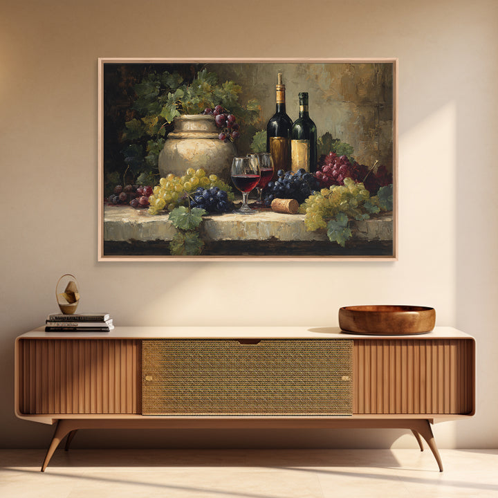 Italian Villa Vineyard Landscape Canvas Print, Winery Art, Gallery Decor, Winery Decor, Fine Art, Vineyard, Wall Art, WIN-3x2-48