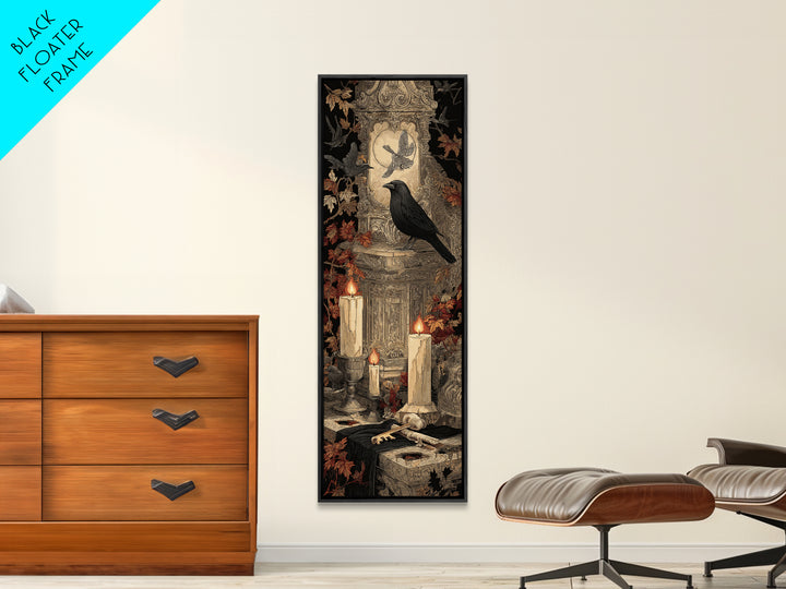 The Bone Key Still Life - Icon Portrait, Dark Fantasy Wall Art, Tall Narrow Wall Art, Canvas Print, Halloween Home Decor, Gothic Wall Art