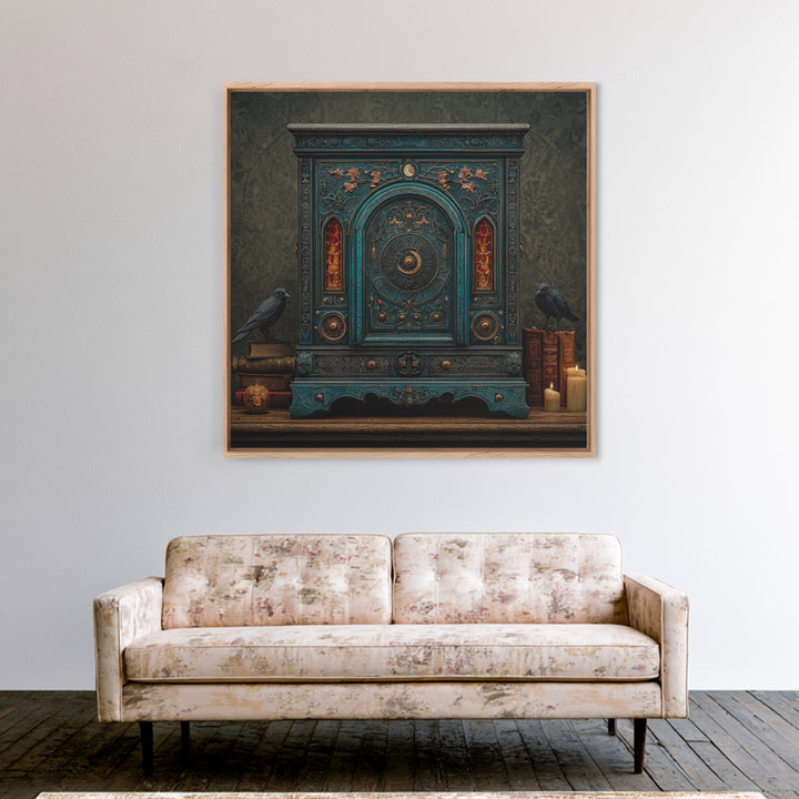 The Witch Astronomical Cabinet - Icon Portrait, Gothic Home Decor, Square Wall Art, Canvas Print, Halloween Home Decor, Gothic Wall Art