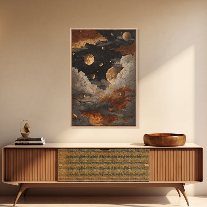 The Witch Astronomical Cabinet - Surreal Celestial Vision, Occult Wall Decor, Vertical Wall Art, Canvas Print, Halloween Home Decor