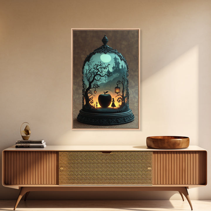 The Poison Apple Reliquary - Icon Portrait, Dark Fantasy Wall Art, Vertical Wall Art, Canvas Print, Halloween Home Decor, Gothic Wall Art