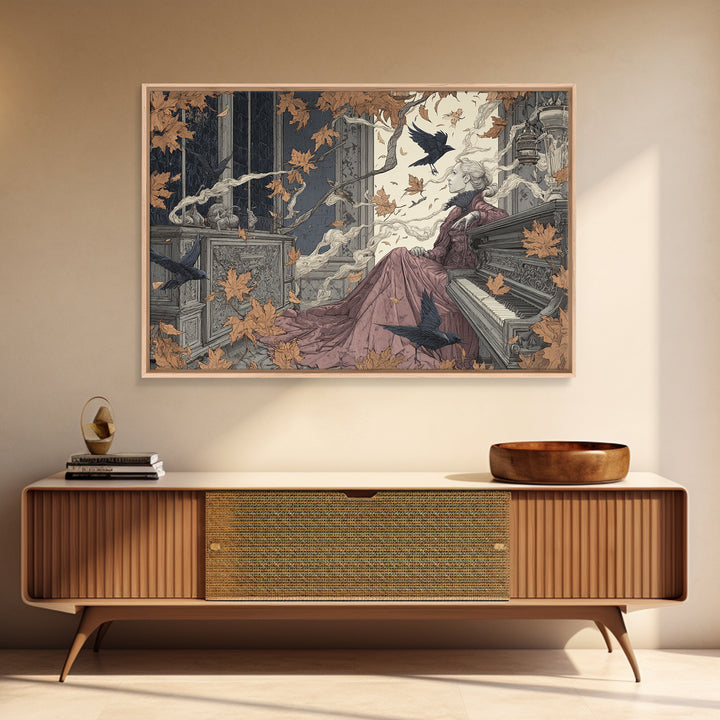 The Spider Queen Parlor - Procession Scene, Dark Fantasy Wall Art, Landscape Wall Art, Canvas Print, Halloween Home Decor, Gothic Wall Art