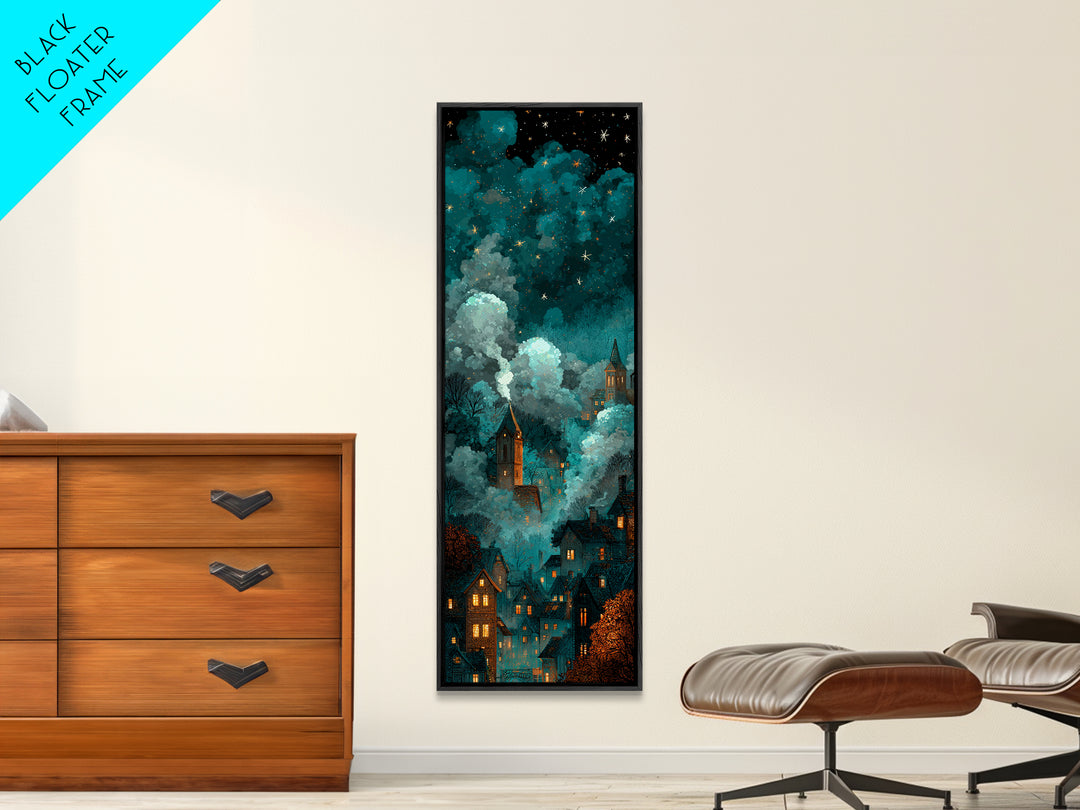 The Child Who Caught A Moon-Spawn, Eldritch Wall Art, Tall Narrow Wall Art, Canvas Print, Halloween Home Decor, Gothic Wall Art