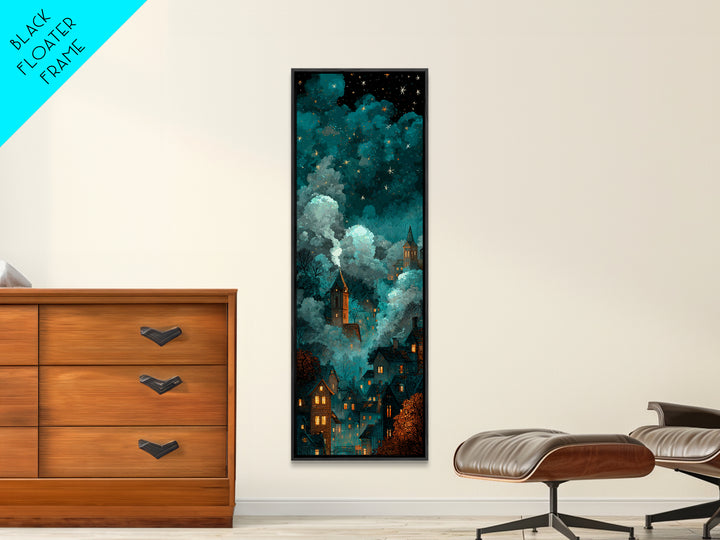 The Child Who Caught A Moon-Spawn, Eldritch Wall Art, Tall Narrow Wall Art, Canvas Print, Halloween Home Decor, Gothic Wall Art
