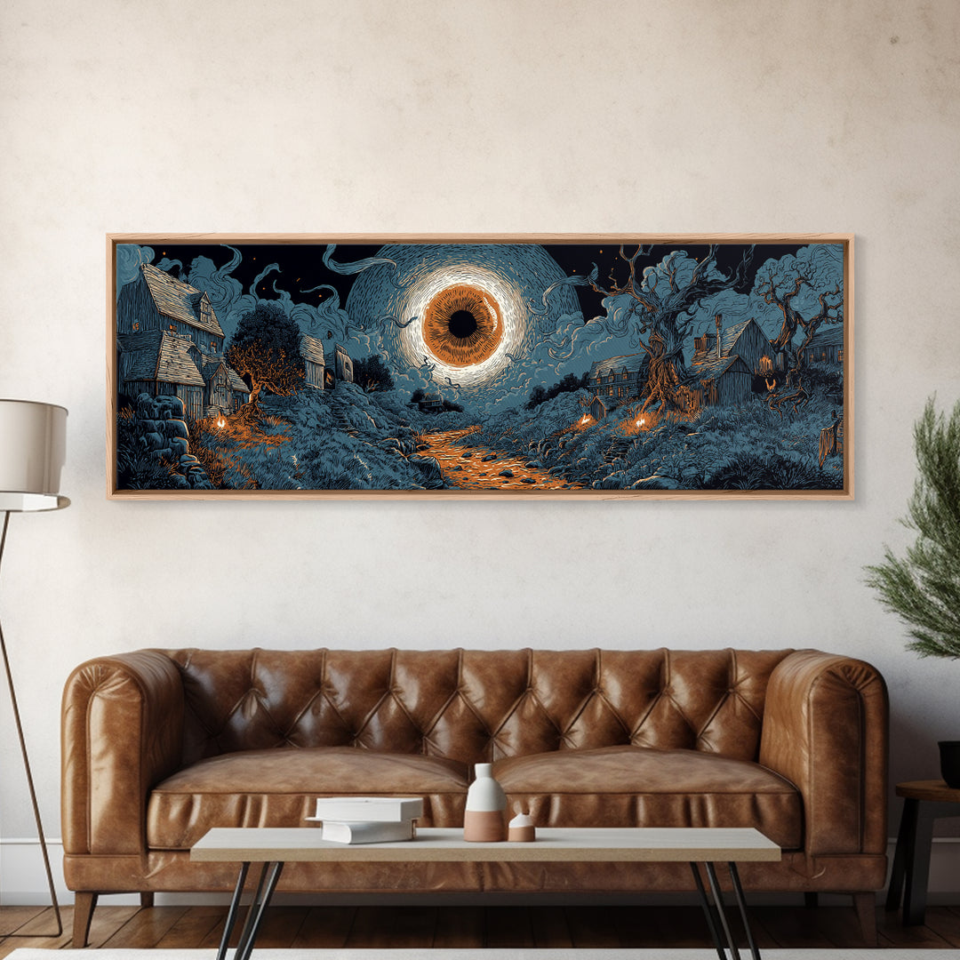 The Grave Gardener Of Yuggoth, Cosmic Horror Decor, Extra Wide Wall Art, Canvas Print, Halloween Home Decor, Gothic Wall Art