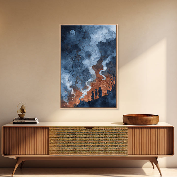 The Children Of The Star Orchard, Eldritch Wall Art, Vertical Wall Art, Framed Canvas Print, Halloween Home Decor, Gothic Wall Art