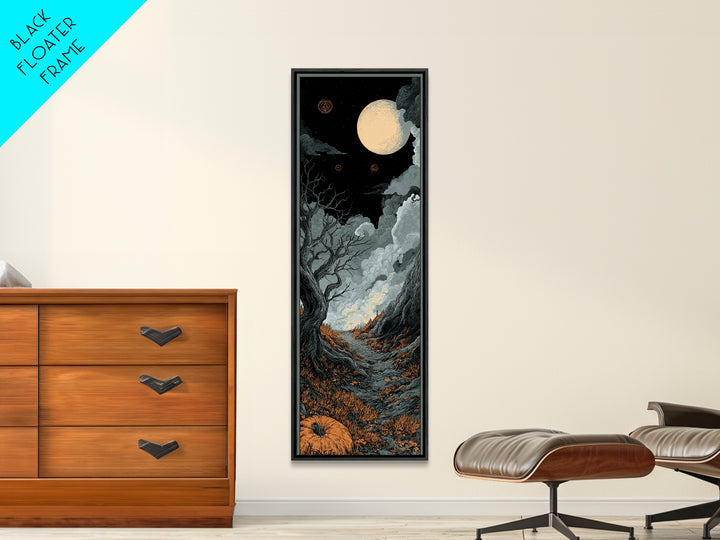 The Seamstress Of Living Nebulae, Cosmic Horror Decor, Tall Narrow Wall Art, Canvas Print, Halloween Home Decor, Gothic Wall Art