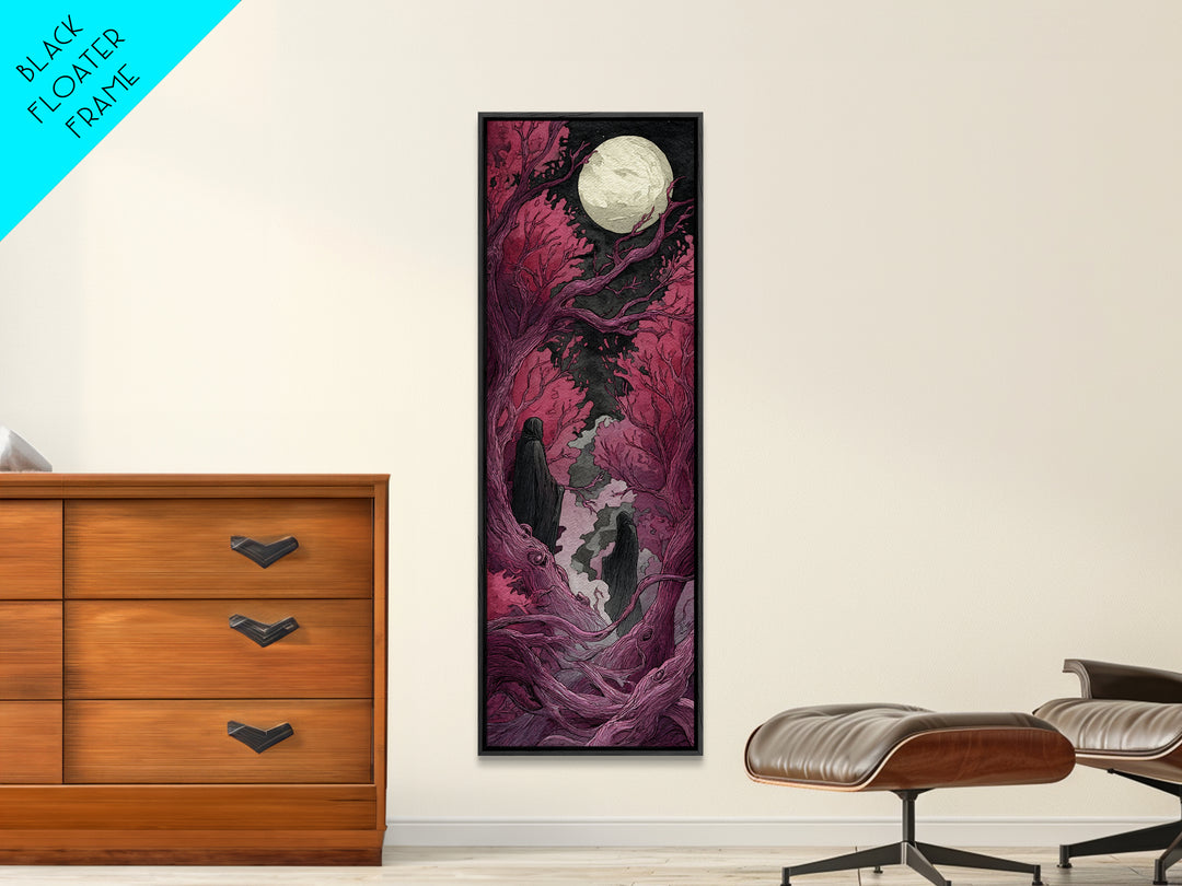The Mask Of The Crawling God, Macabre Halloween Art, Tall Narrow Wall Art, Canvas Print, Halloween Home Decor, Gothic Wall Art