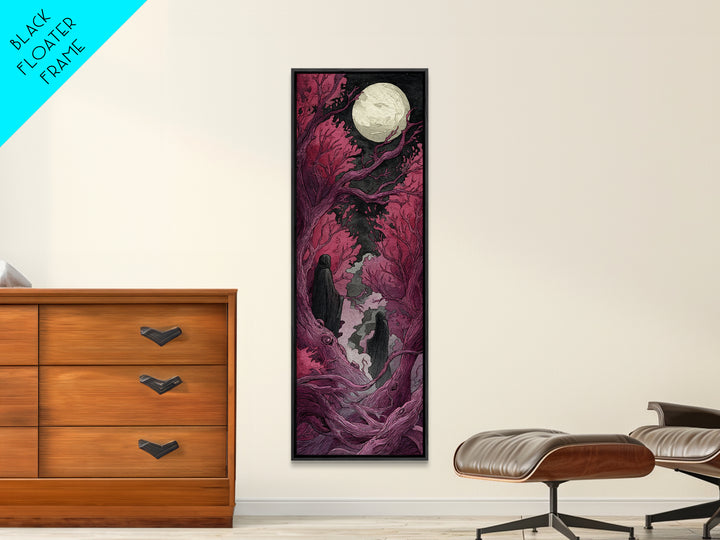 The Mask Of The Crawling God, Macabre Halloween Art, Tall Narrow Wall Art, Canvas Print, Halloween Home Decor, Gothic Wall Art