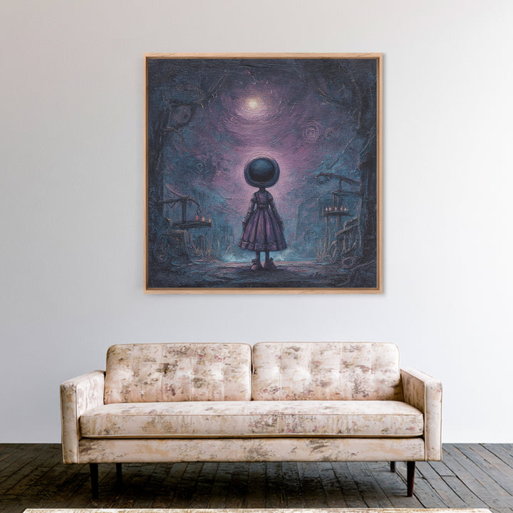 The Doll From Beyond The Void, Macabre Halloween Art, Square Wall Art, Canvas Print, Halloween Home Decor, Gothic Wall Art, Dark Fantasy Art