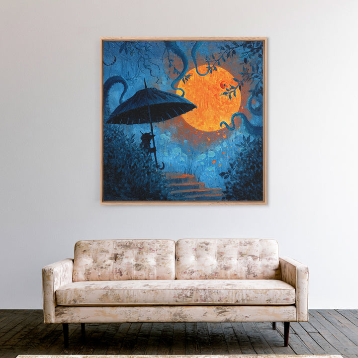 The Umbrella Of The Outer Rain, Gothic Home Decor, Square Wall Art, Canvas Print, Halloween Home Decor, Gothic Wall Art, Halloween Decor