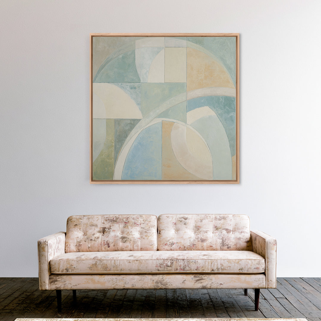 Modern Neutral Arch Abstraction Framed Canvas Print, Waiting Room Art, Therapy Office Decor, Waiting Room Decor, Fine Art, Calm, WRA-1x1-21