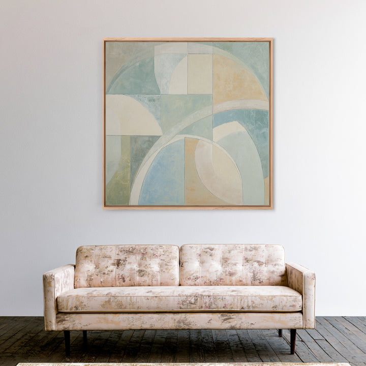 Modern Neutral Arch Abstraction Framed Canvas Print, Waiting Room Art, Therapy Office Decor, Waiting Room Decor, Fine Art, Calm, WRA-1x1-21