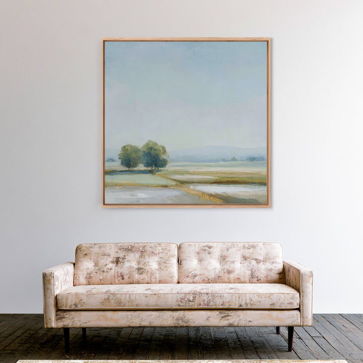 Open Field with Distant Tree Canvas Print, Waiting Room Art, Printable Art, Waiting Room Decor, Calm, Digital Art Print, WRA-1x1-23