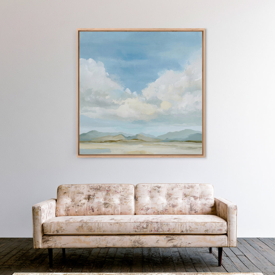 Calming Landscape with Open Sky and Gentle Canvas Print, Waiting Room Art, Modern Decor, Waiting Room Decor, Fine Art, Calm, WRA-1x1-25