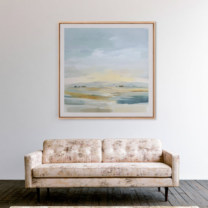 Warm Desert Sunrise Framed Canvas Print, Waiting Room Art, Photography Print, Waiting Room Decor, Calm, Minimalist Decor, WRA-1x1-37