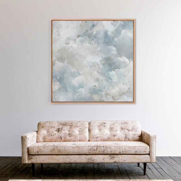 Light Marble Texture Abstract Framed Canvas Print, Waiting Room Art, Art, Waiting Room Decor, Fine Art, Calm, Bauhaus Print, WRA-1x1-48