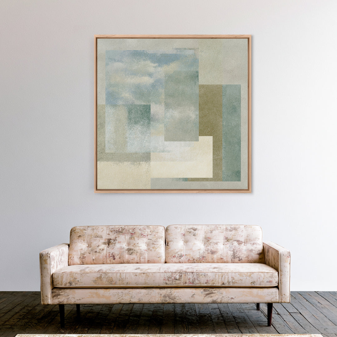 Minimal Geometric Composition Framed Canvas Print, Waiting Room Art, Fine Art Print, Waiting Room Decor, Abstract Art, Calm, WRA-1x1-53