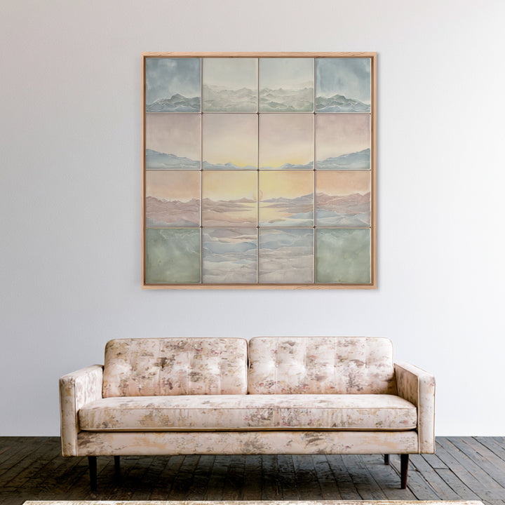 Warm Desert Sunrise Framed Canvas Print, Waiting Room Art, Photography Print, Waiting Room Decor, Calm, Minimalist Decor, WRA-1x1-61